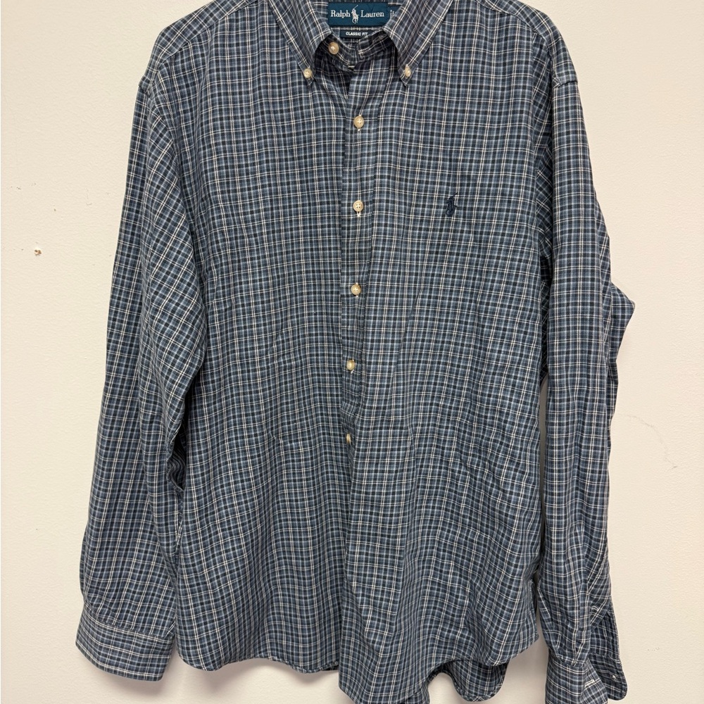 Ralph Lauren Polo Blue Casual Button Down Shirt
